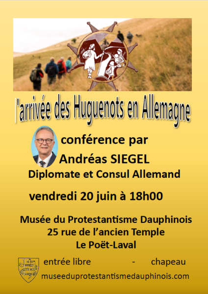 Affiche conférence exode huguenots