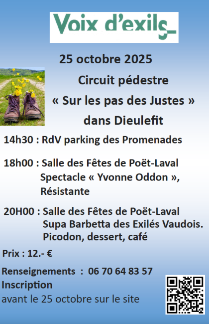 Voix d'exils affiche 25 octobre